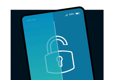Smartphone screen showing an unlocked padlock graphic, symbolising flexible access to unsecured and secured business loan options from Fleximize, designed around each SME’s needs.