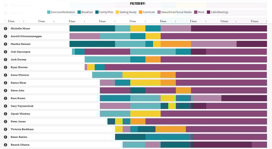 Morning rituals infographic