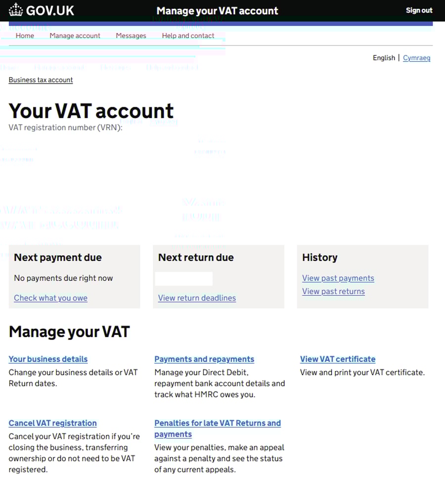 Your VAT Account